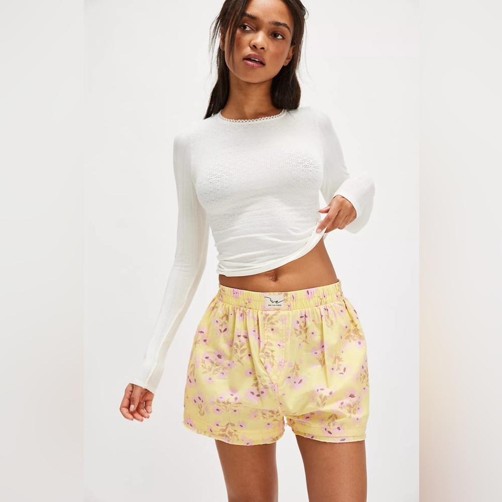 We The Free Day to Day Printed Boxers ✨ Sunflower Combo Size Small | pockets
